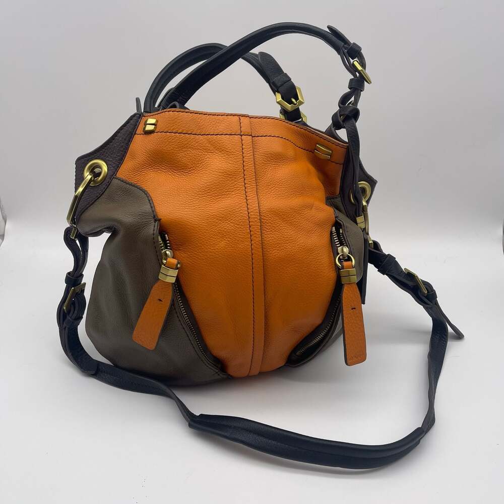 orYANY Pebbled Leather Hobo Satchel Handbag with Fob and Shoulder Strap new